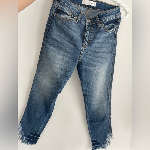 Fringe denim capris - Picture 1 of 2